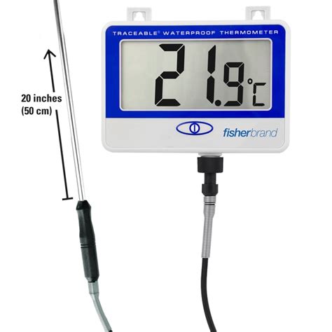 Fisherbrand™ Traceable™ Extra-Extra Long Probe Waterproof Thermometer ...