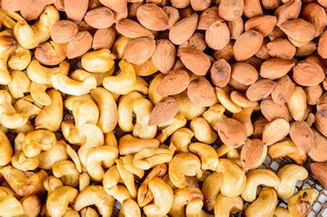 Smoked almond and cashew stock photo. Image of prunus - 34536914