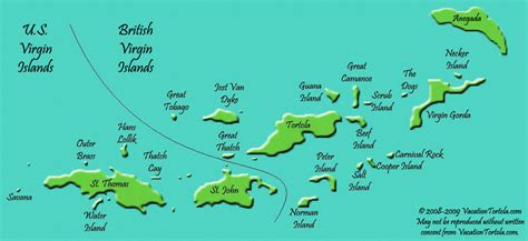 Map of the Virgin Islands