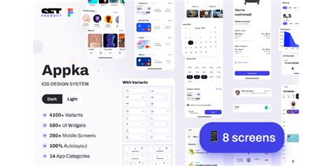 Appka. iOS Design UI Kit. 8 mobile app templates (Community) | Figma