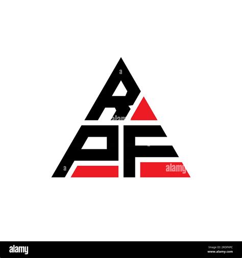 RPF triangle letter logo design with triangle shape. RPF triangle logo ...