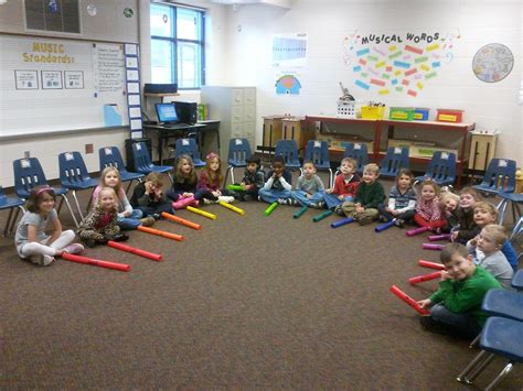 Up and down the scale using Boomwhackers and the "Snowman Song"; great stomp activity, too ...