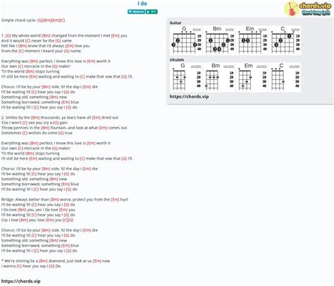 Chord: I do - tab, song lyric, sheet, guitar, ukulele | chords.vip