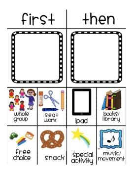 First / Then Visual Schedule Board with Picture Cards by Klooster's Kinders