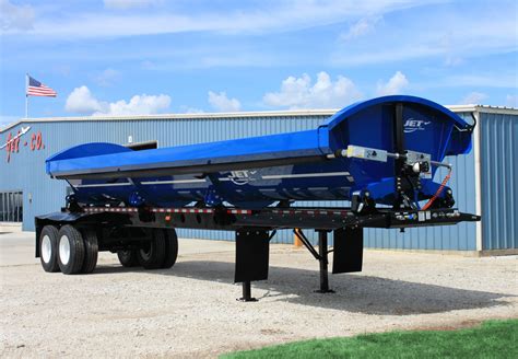 side-dump-trailer-tandem-axle-blue - Jet Co Trailers