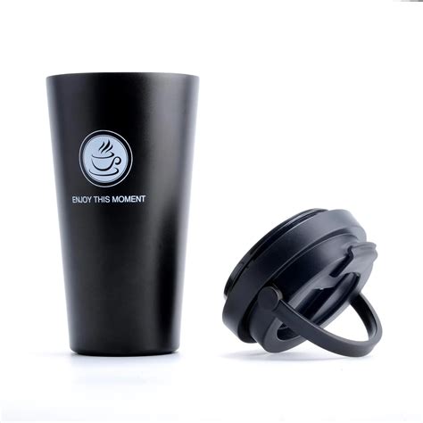 Custom Logo Non-spill Coffee Thermos Stainless Steel Travel Tumbler Mug ...