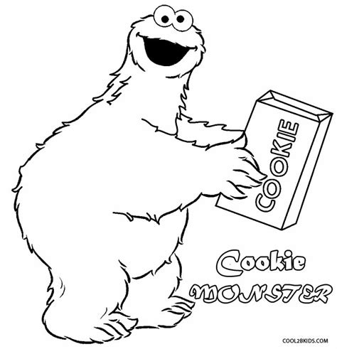 Cookie monster coloring pages to download and print for free