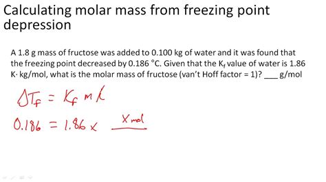 Molal Freezing Point Depression Constant