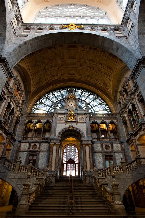 Flamboyant Facade - The steps of the waiting room at Antwerp's Centraal Train Station. - Antwerp ...