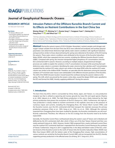 (PDF) Intrusion Pattern of the Offshore Kuroshio Branch Current and Its ...