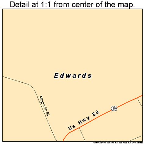 Edwards Mississippi Street Map 2821580