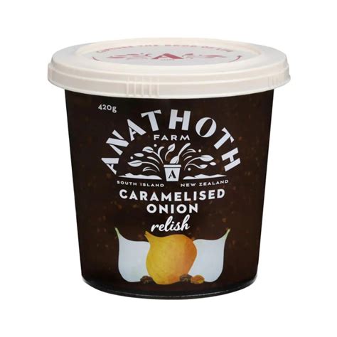 Top New Zealand Anathoth Farm Caramelised Onion Relish 420g