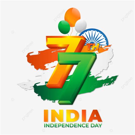 Indian Independence Day 77th 15 August 3d Text With Flag Grunge ...