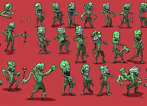 sprite sheet of a zombie walking in cuphead, detailed, | Stable Diffusion | OpenArt