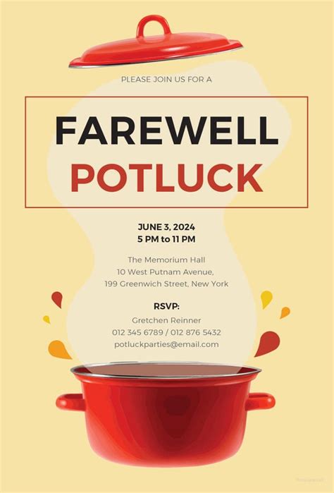 14+ Farewell Potluck Invitations - JPG, Vector EPS, Ai Illustrator Download