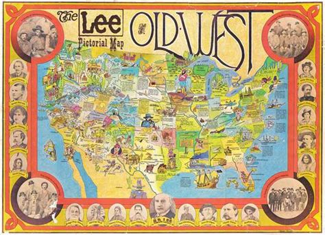 The Lee Pictorial Map of the Old West.: Geographicus Rare Antique Maps