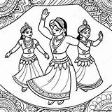 Traditional Indian Dance Coloring Page  Pagescom sketch template