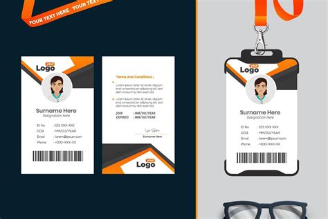 simple Id card template design with vector 2381543 Vector Art at Vecteezy