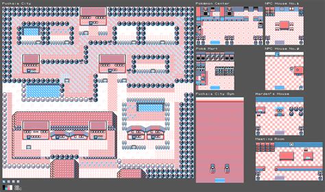 The Spriters Resource - Full Sheet View - Pokémon Yellow - Fuchsia City