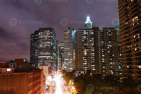 MANHATTAN NIGHT VIEW, NEW YORK CITY 8336375 Stock Photo at Vecteezy