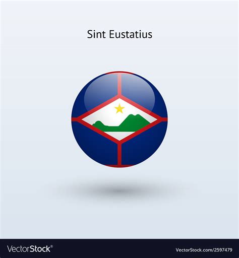 Sint eustatius round flag Royalty Free Vector Image