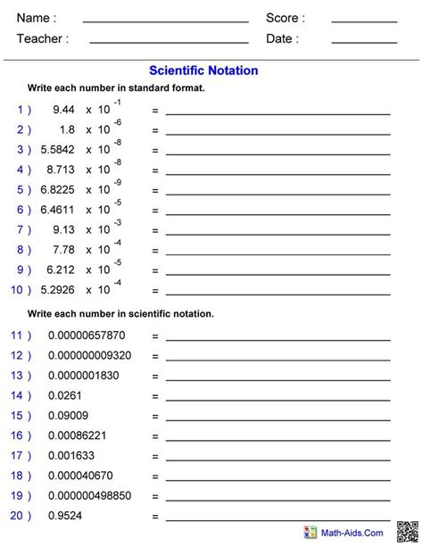 ️Scientific Notation Worksheet 1 Answers Free Download| Goodimg.co