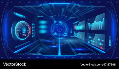 Car tech futuristic hud game screen military Vector Image