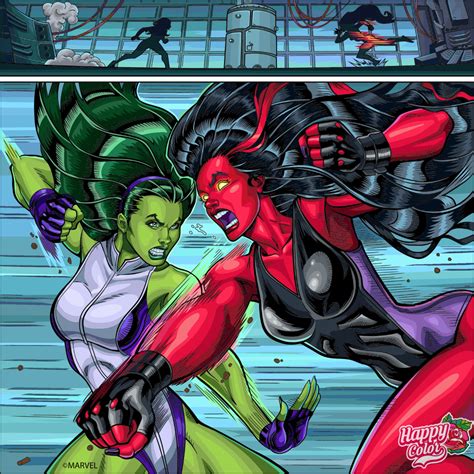 She Hulk vs Red She Hulk by shotcoast5329 on DeviantArt