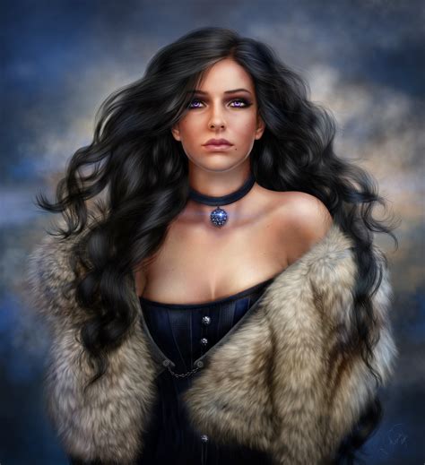 Wallpaper : fan art, digital painting, Yennefer of Vengerberg, The Witcher 3 Wild Hunt, video ...