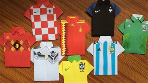 World 🏆cup 2018 how to make a T-shirt jersey | origami | paper craft - YouTube | Paper crafts ...