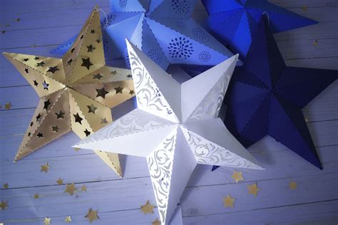 3D Paper Star Template: Paper Star Instructions and Free Template