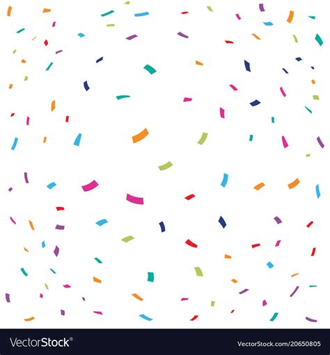 Colorful confetti with white background Royalty Free Vector