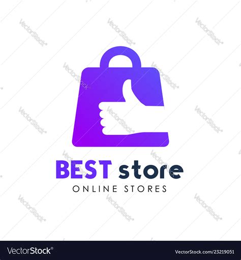 Best stores logo design shop icon Royalty Free Vector Image