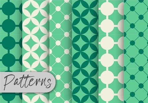 Retro Green Pattern Set 180673 - Download Free Vectors, Clipart Graphics & Vector Art