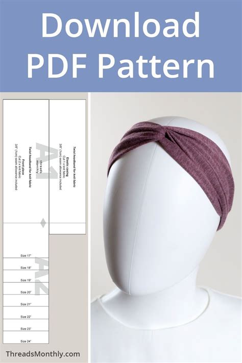 Free Printable Headband Template | PDF Sewing Pattern | Easy DIY ...