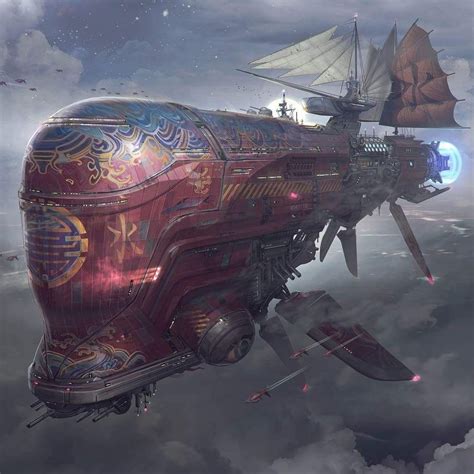 Steampunk Ship, Steampunk Vehicle, Steampunk Artwork, Arte Steampunk, Asian Steampunk, Steampunk ...