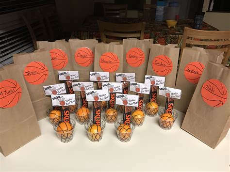 Basketball goodie bags | Team snacks, Basketball snacks, Basketball treats