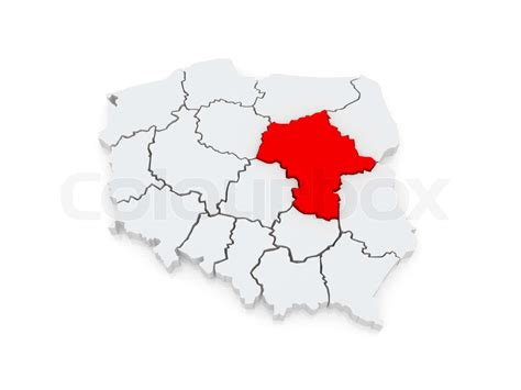 Map of Mazovia. Poland. | Stock image | Colourbox