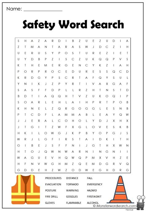 Health And Safety Word Search Puzzle - Free Printable Templates