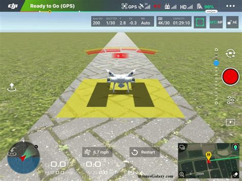 DJI Drones - How To Use The GO App Flight Simulator - Drones Galaxy