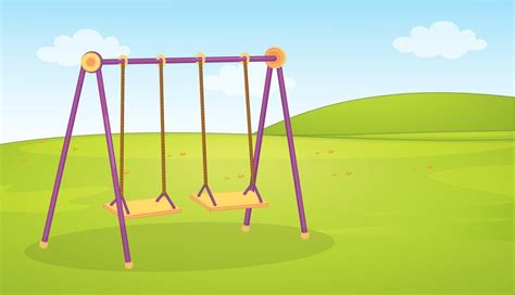 Empty swing set playground background 432936 Vector Art at Vecteezy