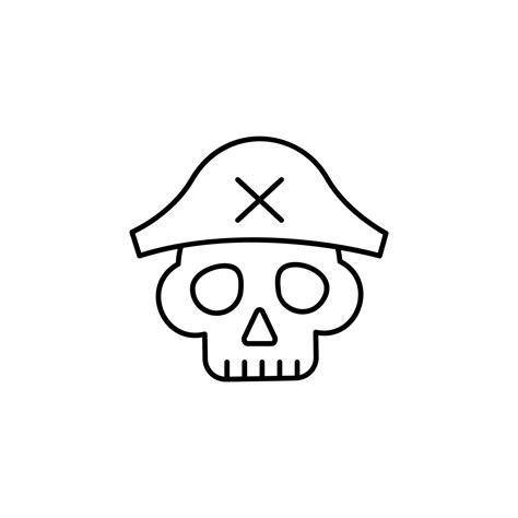 Skull, pirate vector icon 22764146 Vector Art at Vecteezy