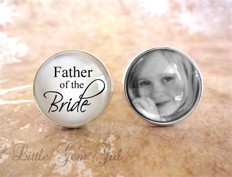 Custom Photo Father Of The Bride Cuff Links Silver Photo Cuff Links ...