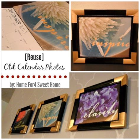 Home For4 Sweet Home: [Reuse] Old Calendar Photos