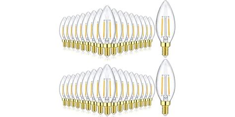 50 Pcs Candelabra E12 LED Bulbs