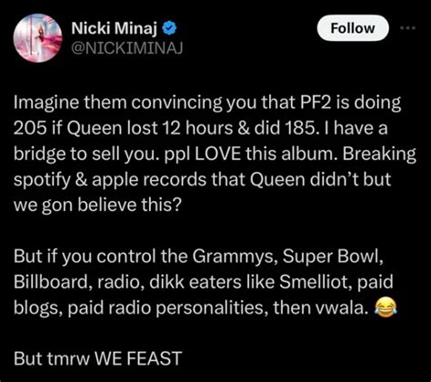 Nicki Minaj is having a meltdown on twitter: ohnotheydidnt — LiveJournal