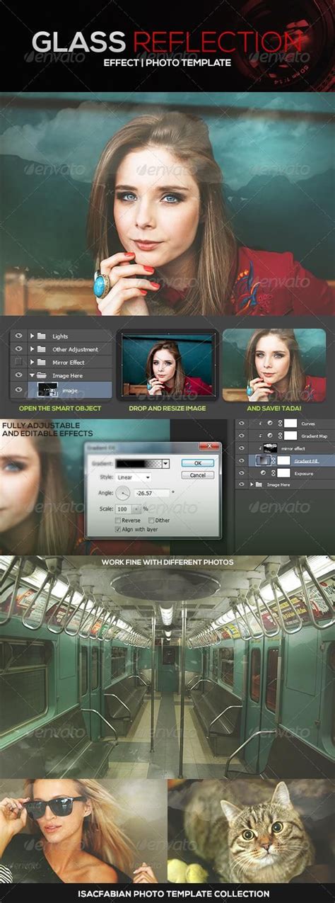 Glass Reflection Effect Photo Template | Photo template, Photography help, Photoshop tips