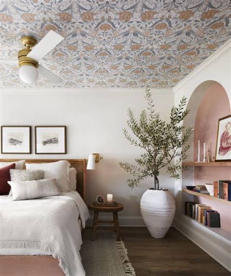 43 Eye-Catchy Wallpaper Ceiling Ideas - Shelterness