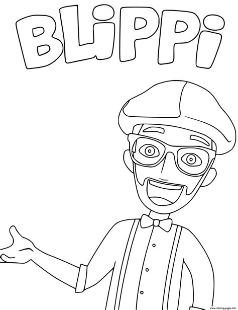 Blippi Educational Coloring page Printable