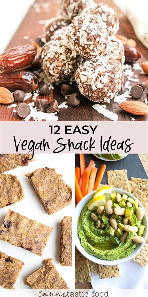 12 Easy Vegan Snack Ideas (Healthy & Tasty!) - fANNEtastic food | Vegan ...